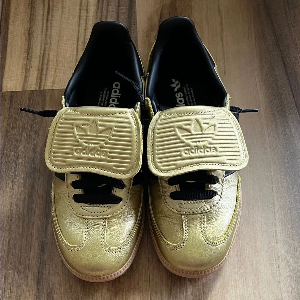 Adidas Samba Long Tongue Gold Black Sneakers Women’s Size 7.5 *worn twice* - Picture 4 of 8